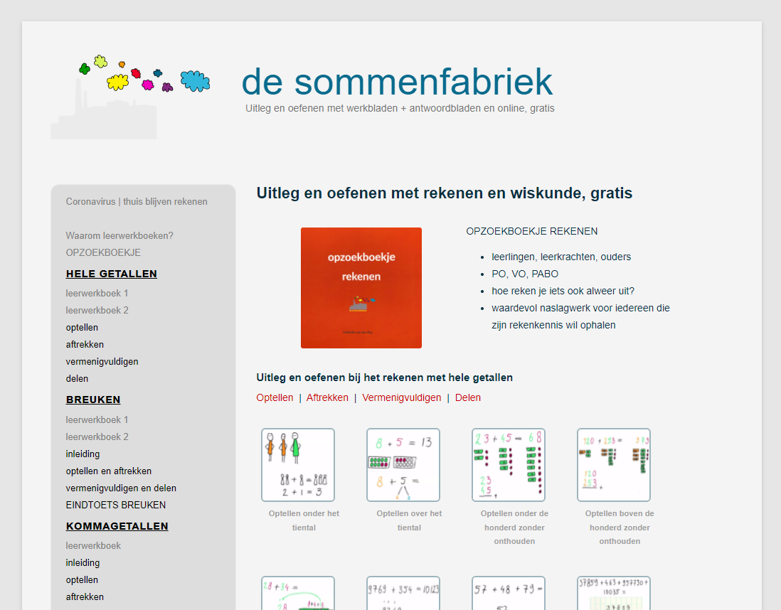 Sommenfabriek — Oefenen met sommen