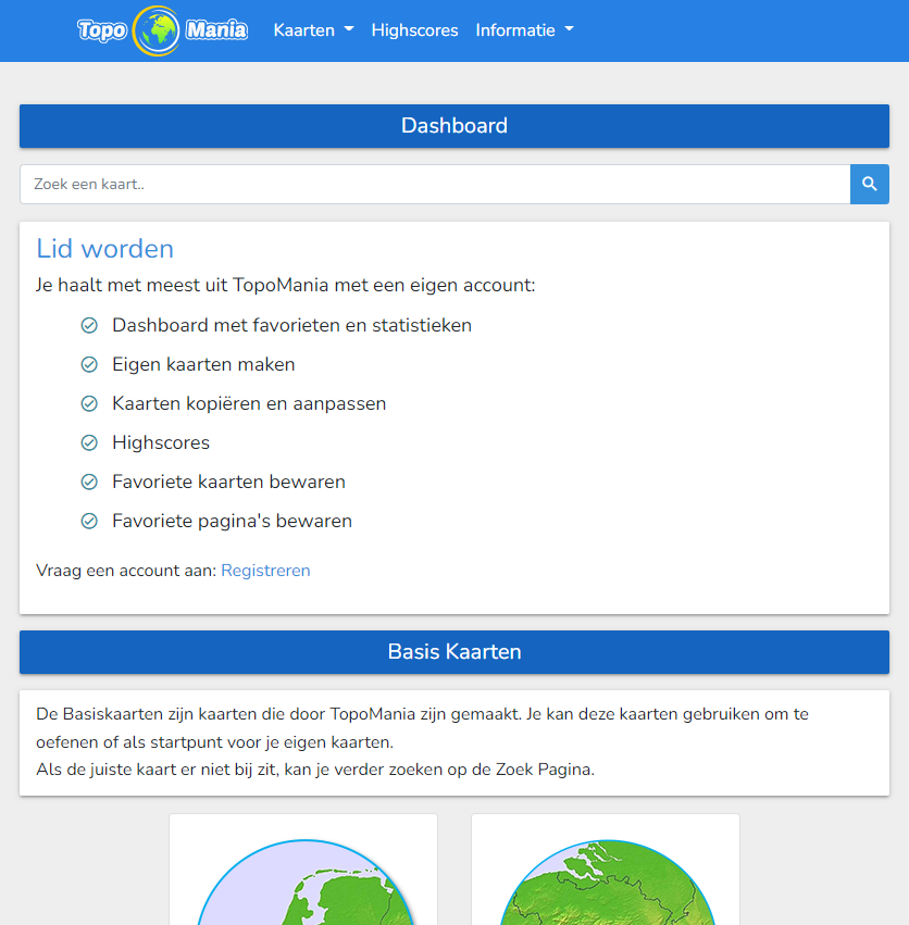 TopoMania — Oefenen met topografie